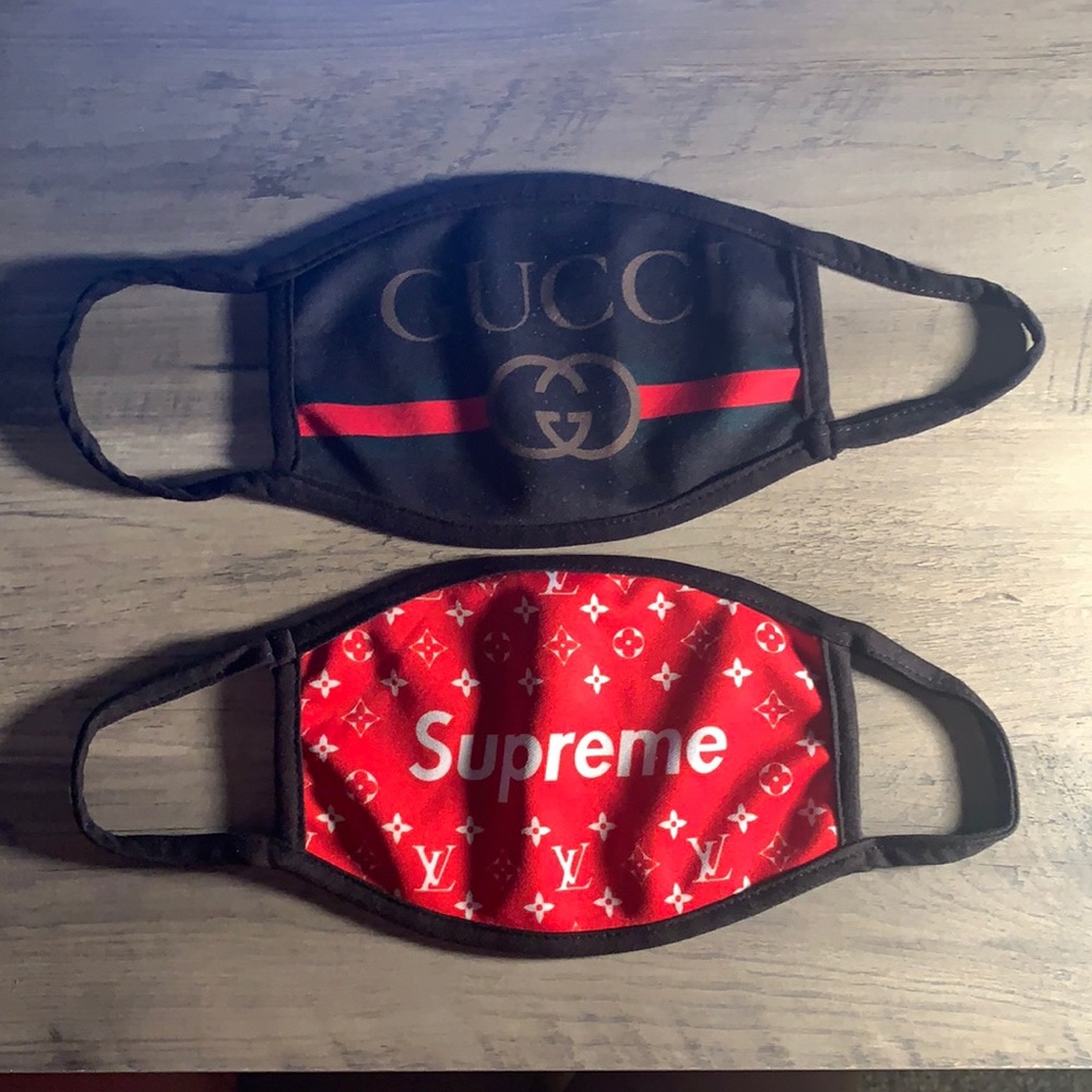 Gucci and supreme masks